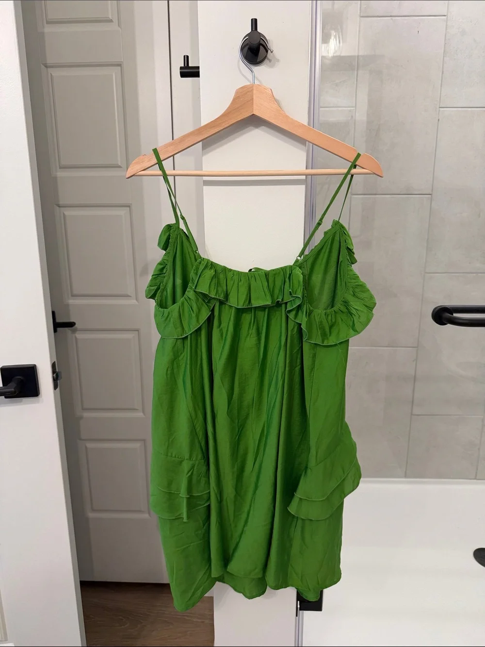 H&M Green Ruffled Mini Dress - Picture 2 of 5
